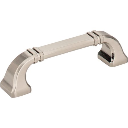 Jeffrey Alexander 96 mm Center-to-Center Satin Nickel Ella Cabinet Pull 165-96SN